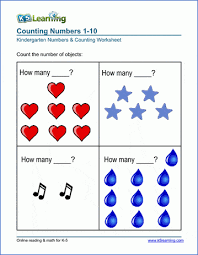 Including trace and printing letters. Free Preschool Kindergarten Numbers Counting Worksheets Printable K5 Learning
