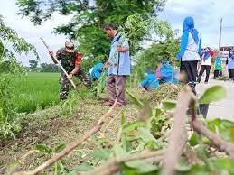 Klaten Babinsa Koramil 20 Cawas Serma Saroni Bersama Pemdes Tirtomarto Kkn Universitas Ivet Semarang Linmas Tk Pertiwi Dan Warga Mel Tanaman Persamaan Petani