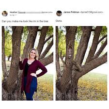 This clips the image on layer 1 to the shape layer below it, which means that the only part of the image that remains visible in the document is the area. 30 Funny Photoshop Edits By James Fridman Design With Red