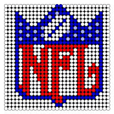 Nfl Logo Kandi Pattern Perler Beads Designs Perler Bead Templates Pony Bead Patterns