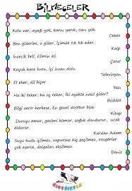 bilmece egitim faaliyetleri evde egitim rehber ogretmen