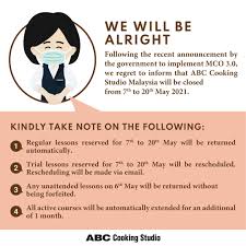 The equinox software update 3.0 features a new 4 khz single frequency as well as additional stability improvements. Mco 3 0 Closure Notice Abc Cooking Studio Malaysia