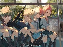 Kirishima then asked bakugou to invite deku to his party, so he could see what todoroki has done. Midoriya Izuku Bakugou Katsuki Todoroki Shouto Kirishima Eijirou Papel De Parede De Herois Personagens De Anime Animes Famosos