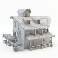 3d Model Of Pirate House 3d Model House Model