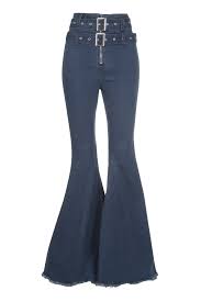 Blue Jean Baby Denim Bell Bottoms With Belt Shopperboard