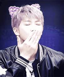 Blue cute koala with removable ears college ruled blank lined notebook for girls . Namjoon Cute Gif Namjoon Cute Bts Discover Share Gifs