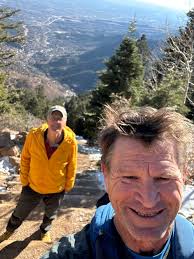 Hiking the Manitou Incline in snow