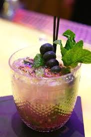 The Acai Mojito From Caesars Palace S Numb Bar 6 8 Blueberries 4 6 Mint Leaves 1 Oz Simple Syrup 1 Large Lime Half Frozen Cocktails Mojito Blueberry Mint