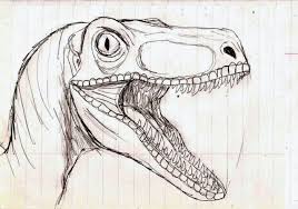 Jurassic Park Raptor By Trefrex On Deviantart Dinosaur Drawing Velociraptor Drawing Dinosaur Art