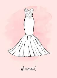Everything You Ever Wanted To Know About Wedding Dress Silhouettes Wedding Dress Shapes Wedding Gowns Mermaid Wedding Dress Drawings