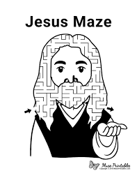 Printable lds art of jesus christ, watercolor christ instant download, lds art, christian artwork. Free Printable Jesus Maze