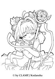 Sakura The Card Captor Coloring Page More Manga Coloring Page On Hellokids Com Cute Coloring Pages Sakura Card Coloring Pages