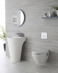 We Adore This White And Grey Bathroom Complete With Lavish Basin Grey Bathroom Tiles Bathroom Tile Designs Tile Bathroom