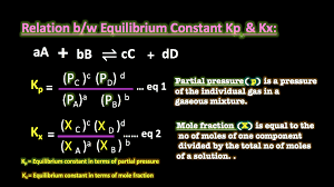 Equilibrium Constant Relationship Kp Kc Kx Kn 11th Chemistry Chemistry Relationship