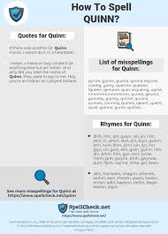 How To Spell Quinn And How To Misspell It Too Spellcheck Net