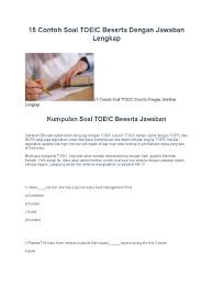Sahabat kbi pasti sudah tidak asing lagi dengan toeic kan? 15 Contoh Soal Toeic Beserta Dengan Jawaban Lengkap