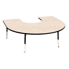 Italian horseshoe shaped desk, italy, circa 1960s. He48805770d Horseshoe Shaped Tuf Top Height Adjustable Table Findel Education