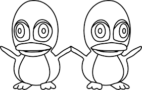 Awesome Two Cartoon Penguin Coloring Page Penguin Coloring Pages Penguin Coloring Frozen Coloring Pages