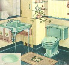 the color green in kitchen and bathroom