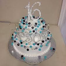 See more ideas about happy birthday sweet 16, sweet 16, tiffany party. Icakes Special Balls 2 Tier Sweet Sixteen Birthday Cake