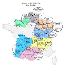 Carte avec les régions, préfectures, numéros et noms des départements. La Carte Des Regions Portail De La Fonction Publique