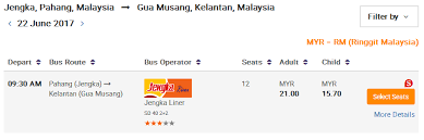 Harga beza dekat rm14 dari bas lain.timbul juga kemusykilan…nak beli 2 tiket, memang jimat banyaklah. Jengka Liner Tiket Bas Online Tiket Bas Online