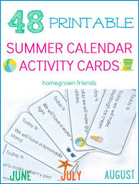 The interoception curriculum and interoception activity cards are both recipients of the prestigious mom's choice awards silver medal. Printable Summer Calendar Activity Cards Homegrown Friends