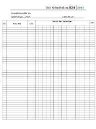 Image Result For Contoh Borang Kehadiran Ahli Kelab Image