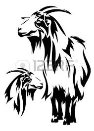 Black And White Goat Images Clip Art Cute Rabbit Illustration Black And White Outline And Silhouette Rabbit Illustration Goat Paintings Goat Art