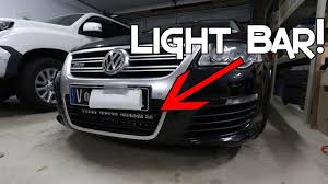 Xtm 24 inch laser led lightbar with plug and play wiring harness. How To Hidden Light Bar Install Passat R36 Youtube