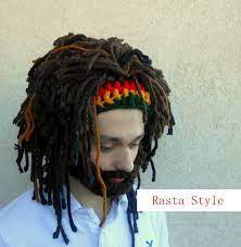 Wig Beard Hats Rasta Bandana Dreadlocks Handmade Crocheted Winter Men S Halloween Costume Boyfriend Gift Funny Bearded Beani Beard Hat Beard Beanie Crochet Wig