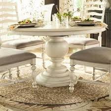 Paula Deen Home Round Pedestal Table In Linen Round Pedestal Dining Round Pedestal Dining Table Dining Table With Leaf