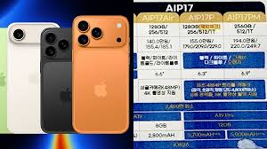 iPhone 17新機型配置遭韓國電訊洩出！4款機型規格比較：17Air ...