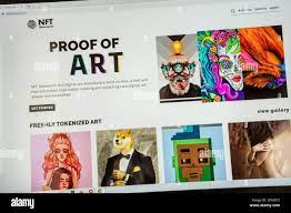 Nft Showroom Is A Digital Art Marketplace Website Dealing In Non Fungible Tokens Stock Photo Alamy