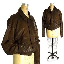 Soft Brown Leather Bomber Jacket Vintage 80s Insulated Lined Military Inspired Flight Jacket By Tannery West Unisex Style Bomber Jacket Vintage Leather Bomber Brown Leather Bomber Jacket