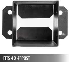 After you ensure the post anchors are locked into position, you could proceed to installing the wooden posts. Buy Vevor 4 X 4 Post Base 5 Pc Deck Post Base Inner Size 3 5 X 3 5 Inch Post Bracket 2 5 Lbs Fence Post Anchor Black Powder Coated Deck Post Base With Steel