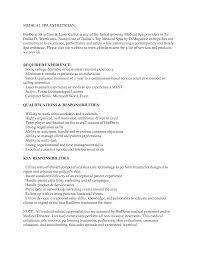 Medical Esthetician Resume Sample Esthetician Resume Medical Assistant Resume Job Resume Examples