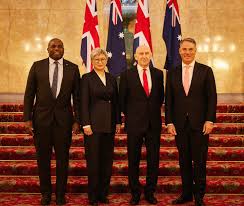 Australia and the UK are transforming our enduring partnership as we face sharpening strategic circumstances. Today @richard.marles and I met with @johnhealeymp and @david.lammy for the second AUKMIN this year. I thank