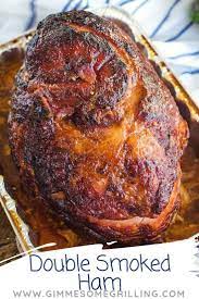 Try This Double Smoked Ham That S Brushed With A Sweet Glaze It S The Perfect Spiral Ham For The Holidays T Smoked Ham Smoked Food Recipes Smoked Ham Recipe