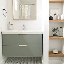 Diy Slab Guest Bathroom Design Ikea Vanity Bathroom Farmhouse Style