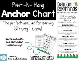 Strong Lead Anchor Charts Worksheets Teaching Resources Tpt