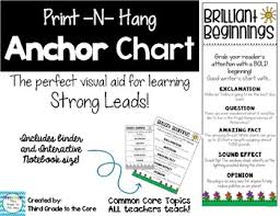 strong lead anchor charts worksheets teaching resources tpt