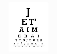 I Love You Forever And Ever French Eye Chart Je T By