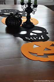 To make your own table runner you're going to need a few items. Halloween Table Runner Halloween Table Decorations Diy Halloween Decorations Halloween Table