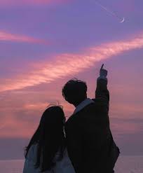 Purplesky Couple Stargazing Moon Love Sky In 2020 Aesthetic Pictures Cute Couple Pictures Photo