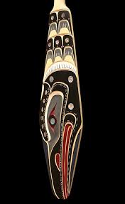 Loon Paddle By Bill Henderson Kwakwaka Wakw Yellow Cedar Abalone Via Inuit Gallery Vancouver Bc Pacific Northwest Art Indigenous Art Native Art