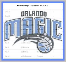 As a student, you're busy juggling classes, study time, and maybe canva's free class schedule templates are also printable so you can keep a copy of your. Printable Orlando Magic Schedule And Tv Schedule For 2020 21 Season Interbasket