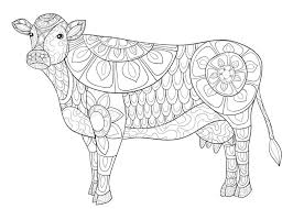 If they do, to give cow coloring pages can be the right solution for you. Adult Coloring Book Page A Cute Cow Image For Relaxing Stock Vector Illustration Of Little Bookpage 128022057