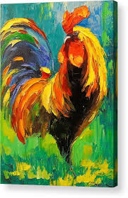 Rooster Acrylic Print By Olha Darchuk Rooster Painting Animal Paintings Acrylic Rooster Art