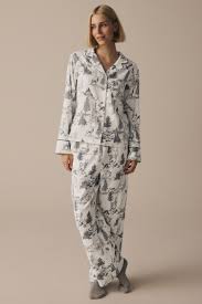 Buy Grey Womens 100% Cotton Matching Family Christmas Mountain Print Pyjamas  from the Next UK online shop